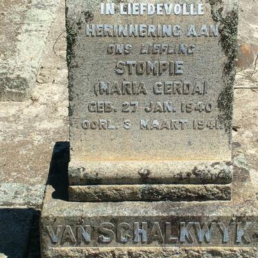 SCHALKWYK Maria Gerda, van 1940-1941