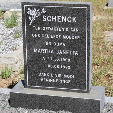 SCHENCK Martha Janetta 1908-1992