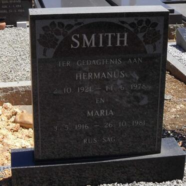 SMITH Hermanus 1921-1978 & Maria 1916-1981