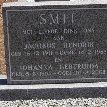 SMIT Jacobus Hendrik 1911-1983 & Johanna Gertruida 1910-2003