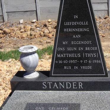 STANDER Mattheus 1957-1986 :: STANDER J.M. 1921-1994
