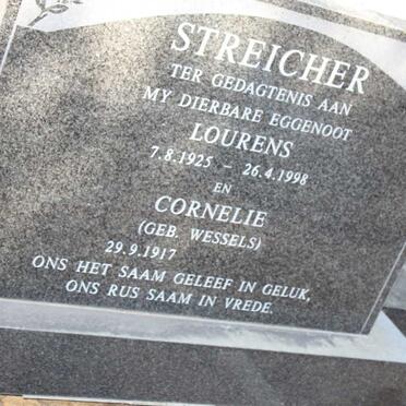 STREICHER Lourens 1925-1998 & Cornelie WESSELS 1917-