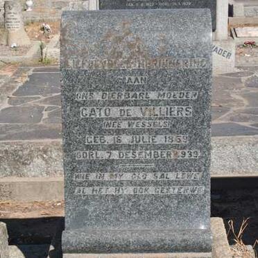 VILLIERS Cato, de nee WESSELS 1859-1939