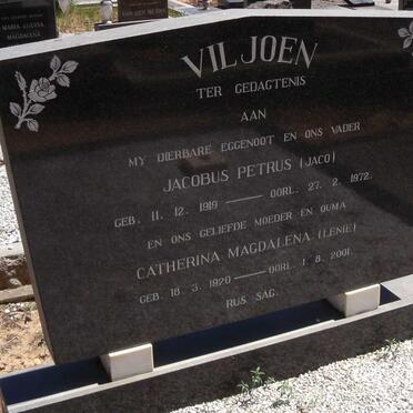 VILJOEN Jacobus Petrus 1919-1972 &amp; Catherina Magdalena 1920-2001