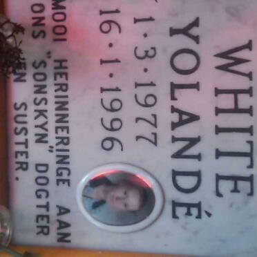 WHITE Yolande 1977-1996