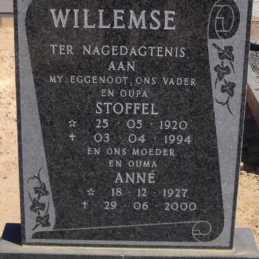 WILLEMSE Stoffel 1920-1994 & Anne 1927-2000