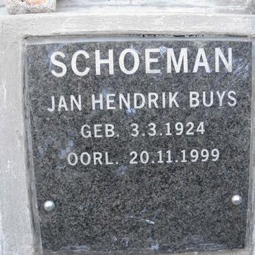 SCHOEMAN Jan Hendrik Buys 1924-1999