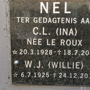 NEL W.J. 1925-2012 &amp; C.L. ROUX 1928-2002