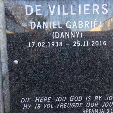 VILLIERS Daniel Gabriël, de 1938-2016