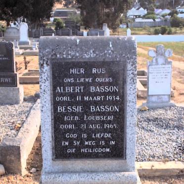 BASSON Albert -1934 &amp; Bessie LOUBSER -1965