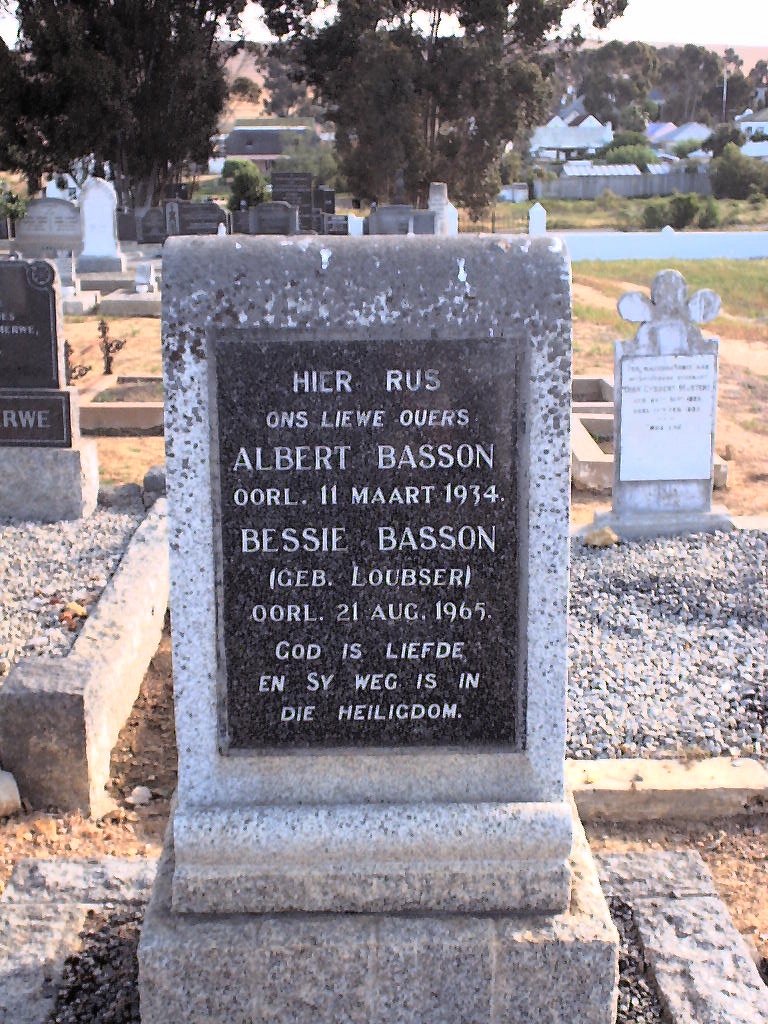 BASSON Albert -1934 &amp; Bessie LOUBSER -1965