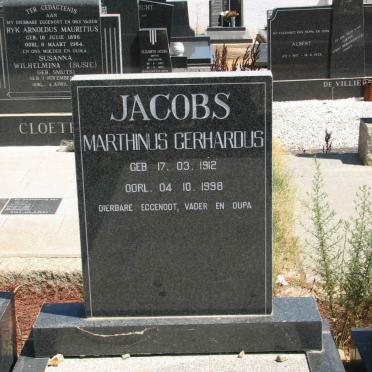 JACOBS Marthinus Gerhardus 1912-1998