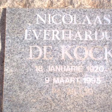 KOCK Nicolaas Everhardus, de 1920-1995