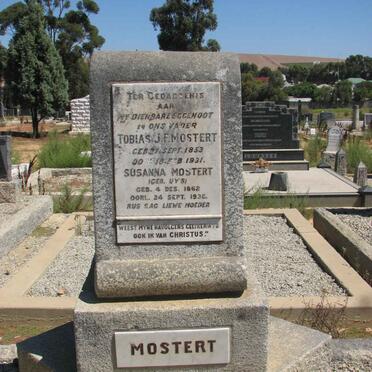MOSTERT Tobias J. F. 1953-1931 &amp; Susanna UYS 1862-1936
