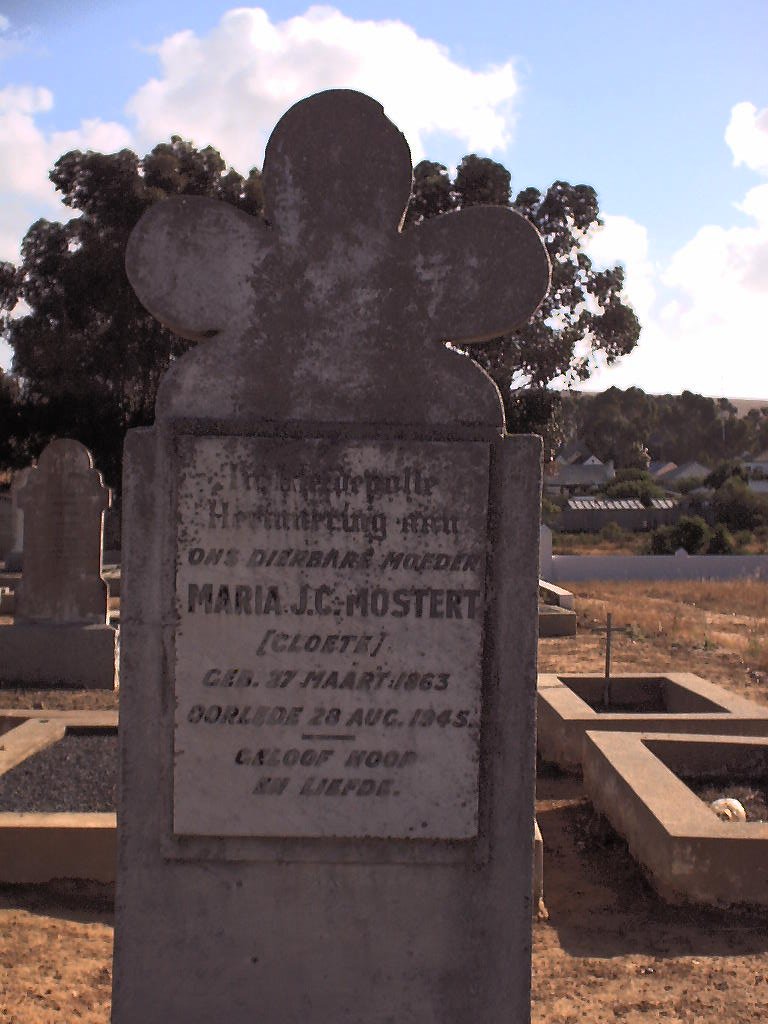 MOSTERT Maria J.C. nee CLOETE 1863-1945