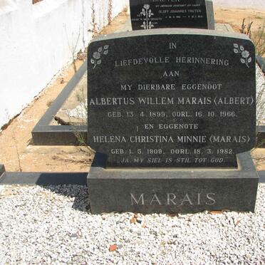 MARAIS Albertus Willem 1899-1966 &amp; Helena Christina Minnie MARAIS 1909-1982