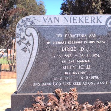 NIEKERK D.J., van 1892-1974 &amp; C.J. MOSTERT 1896-1979