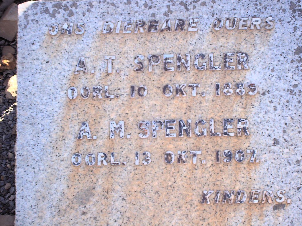SPENGLER A.T. -1889 &amp; A.M. -1907