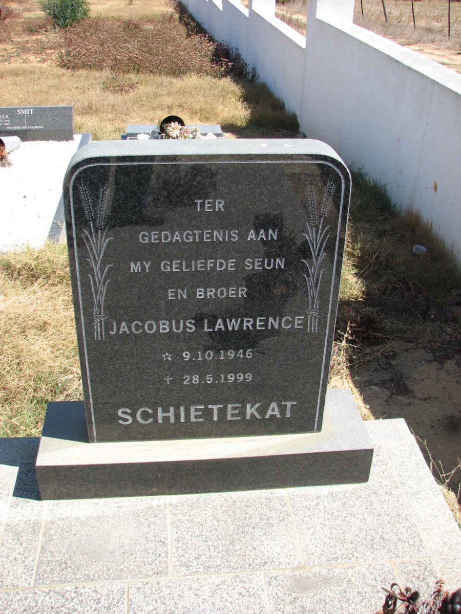 SCHIETEKAT Jacobus Lawrence 1946-1999