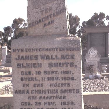 SMUTS James Wallace Sleigh 1851-1926 &amp;  Anna Christina BAARTMAN 1859-1941