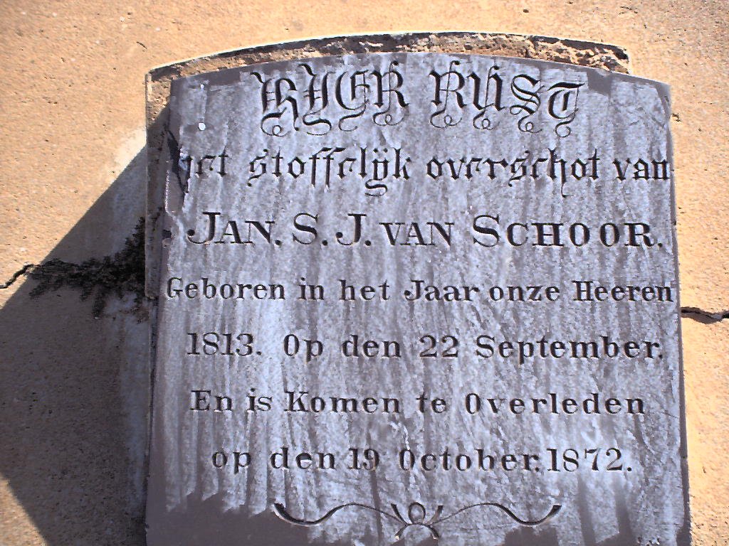 SCHOOR Jan S., van 1813-1872