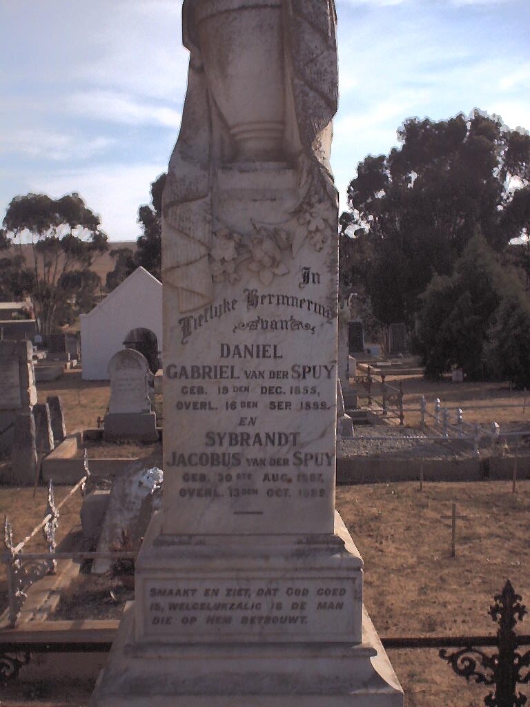 SPUY Daniel Gabriel, van der 1855-1899 :: VAN DER SPUY Sybrandt Jacobus 1887-1899
