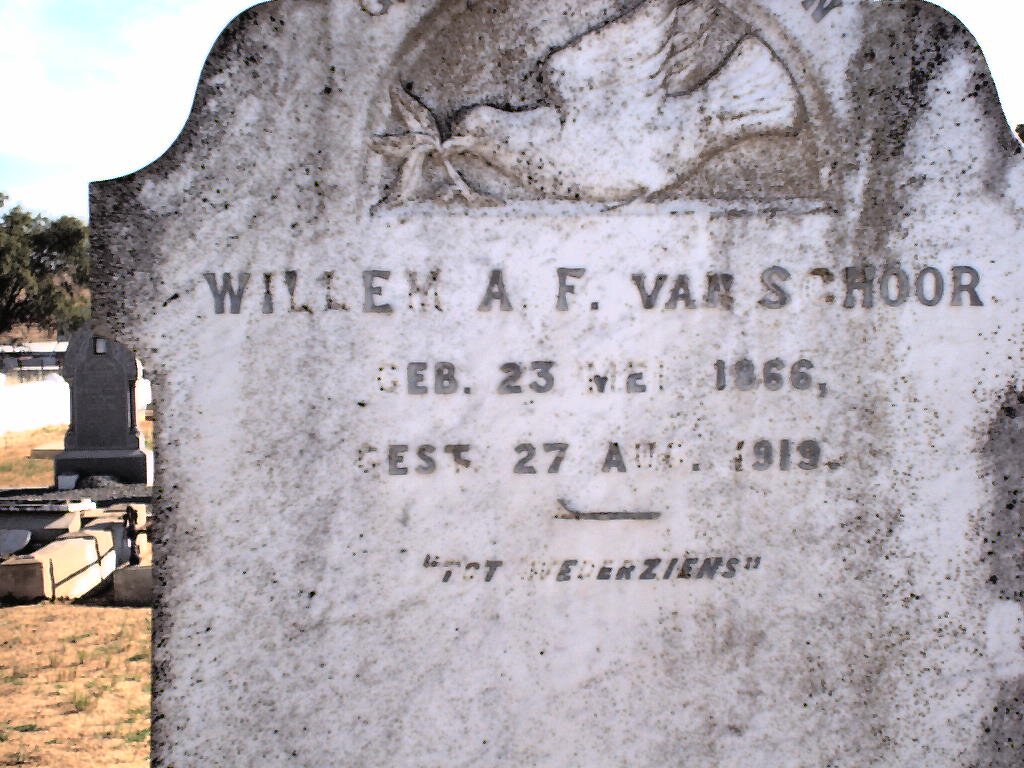 SCHOOR Willem A.F., van 1866-1919