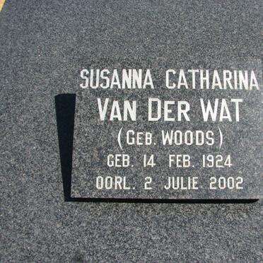 WAT Susanna Catharina, van der nee WOODS 1924-2002