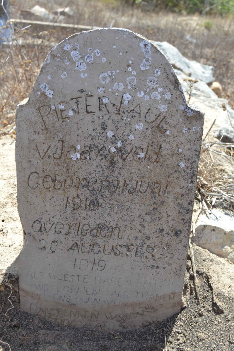 JAARSVELD Pieter Paul, v. 1910-1919