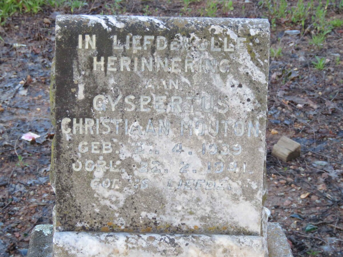 MOUTON Gysbertus Christiaan 1939-1941