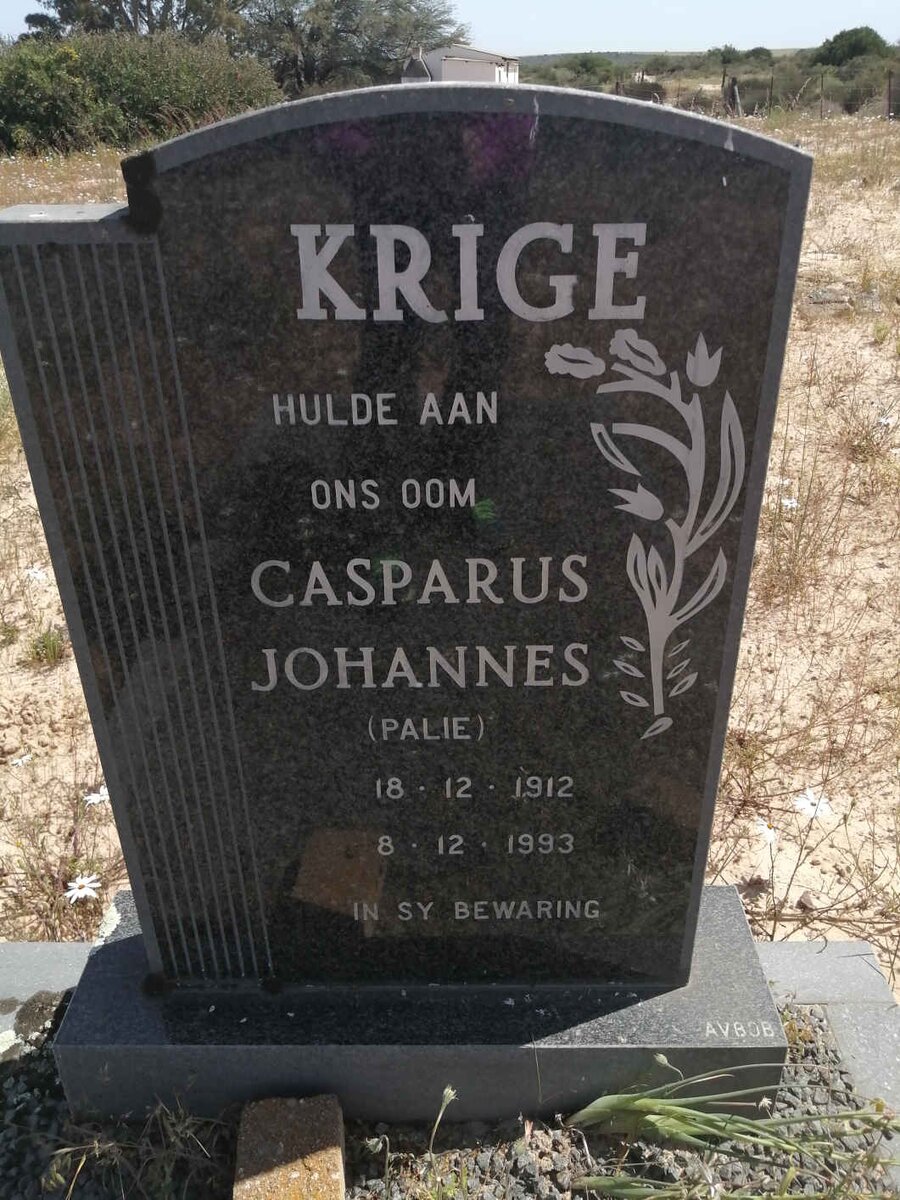 KRIGE Casparus Johannes 1912-1993