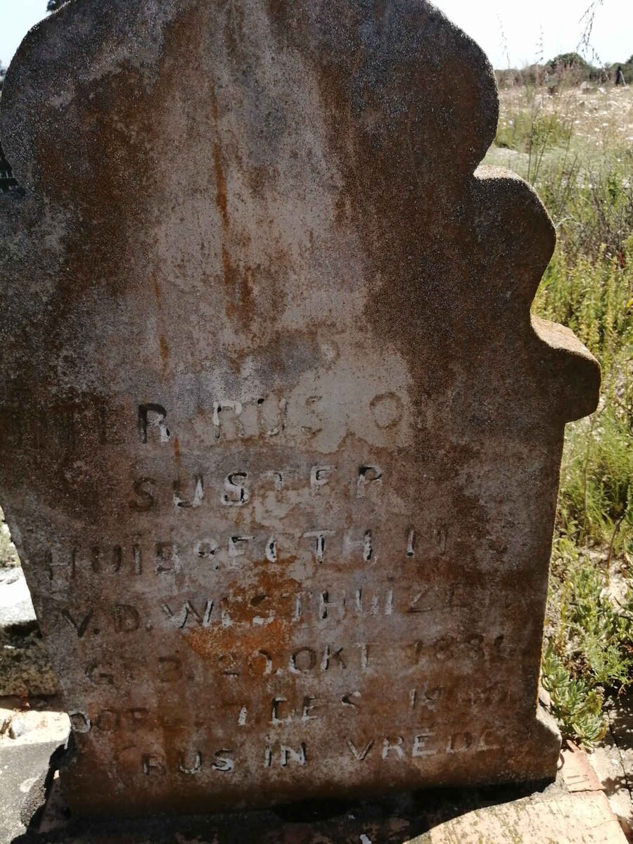 WESTHUIZEN Huibrecth M., van der 1881-