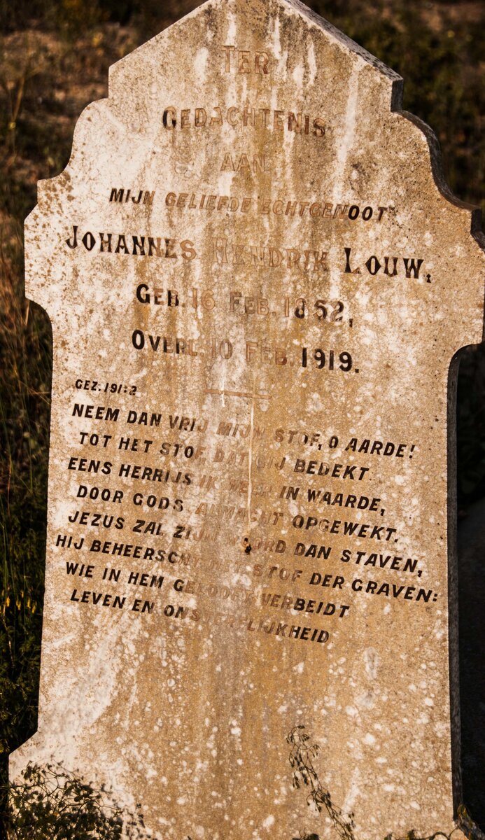 LOUW Johannes Hendrik 1852-1919