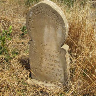 KOEGELENBERG Johanna Jacoba 1925-1926