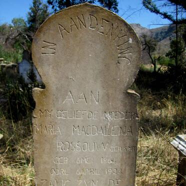 ROSSOUW Maria Magdalena nee SMIT 1864-1924