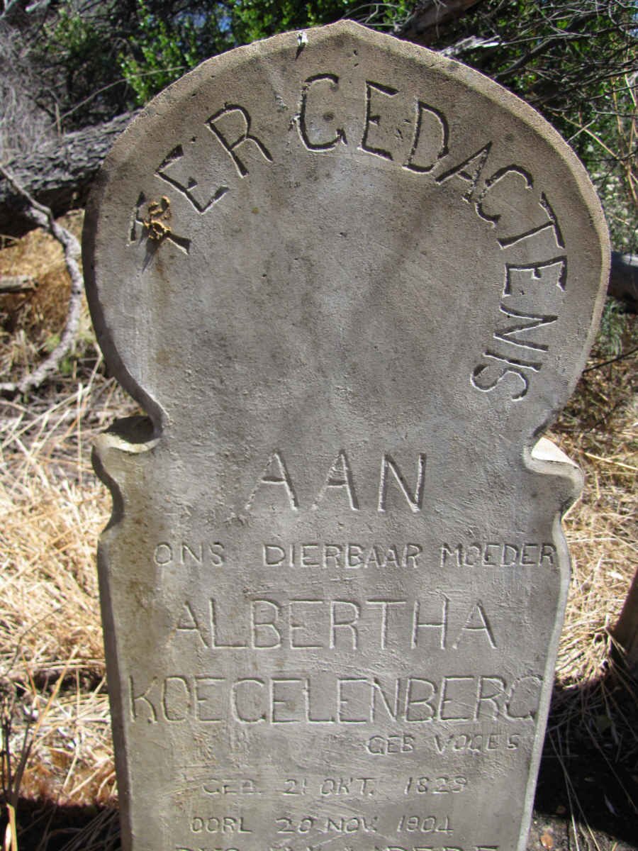 KOEGELENBERG Albertha nee VOGES 1829-1904