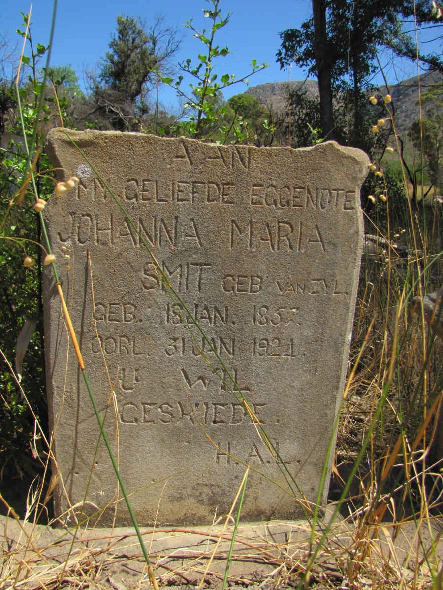 SMIT Johanna Maria nee VAN ZYL 1857-1924
