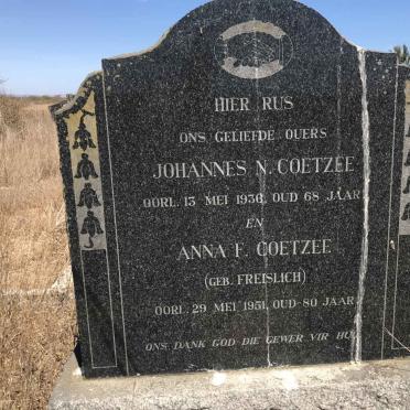 COETZEE Johannes N. -1936 & Anna F. FREISLICH -1951 