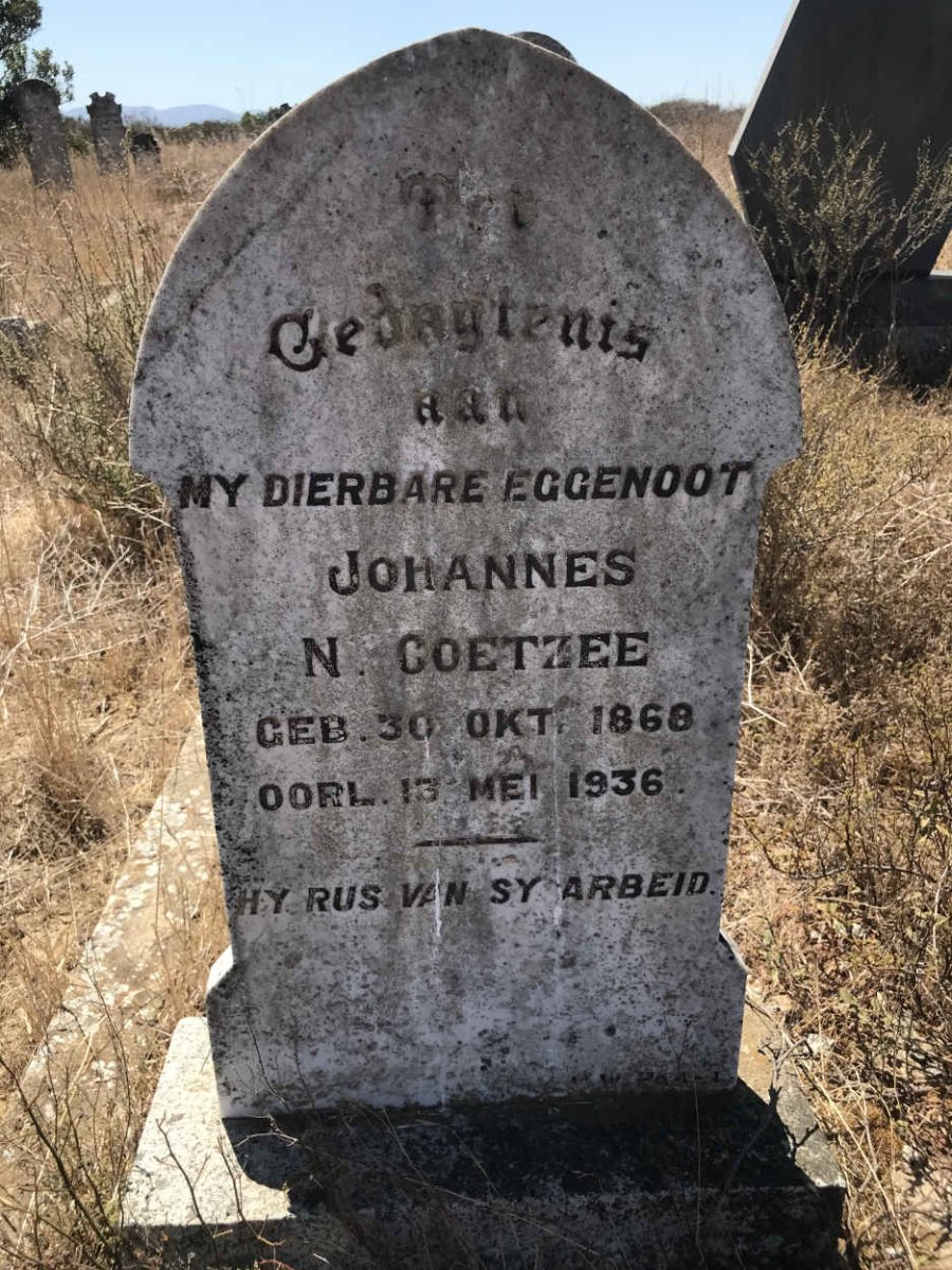 COETZEE Johannes N. 1868-1936