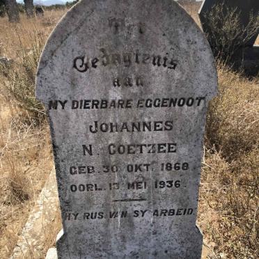 COETZEE Johannes N. 1868-1936