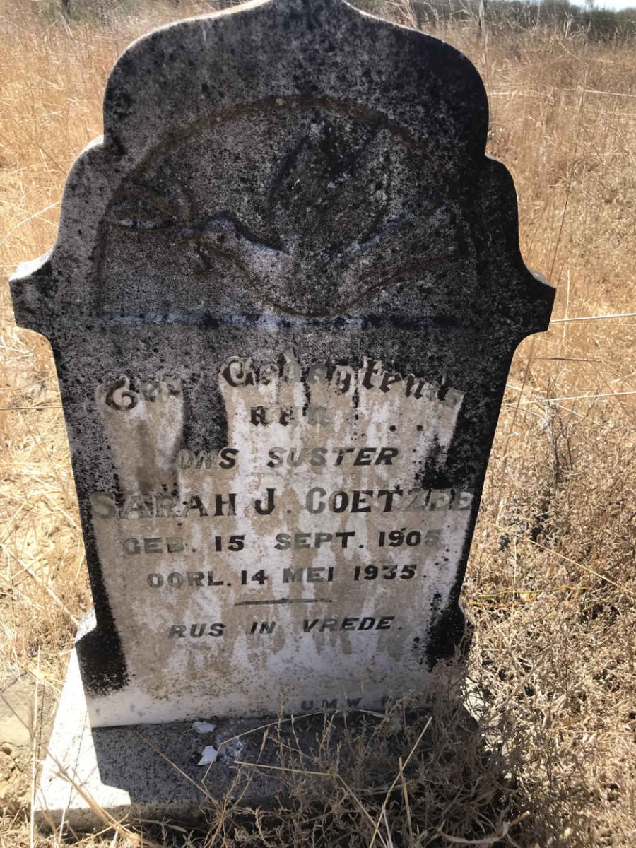 COETZEE Sarah J. 1905-1935