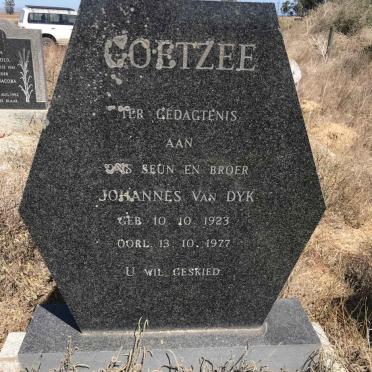 COETZEE Johannes Van Dyk 1923-1977