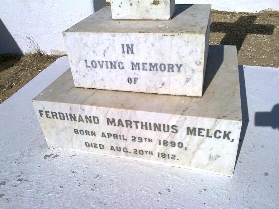 MELCK Ferdinand Marthinus 1890-1912