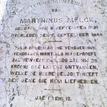 MELCK Marthinus 1821-1881
