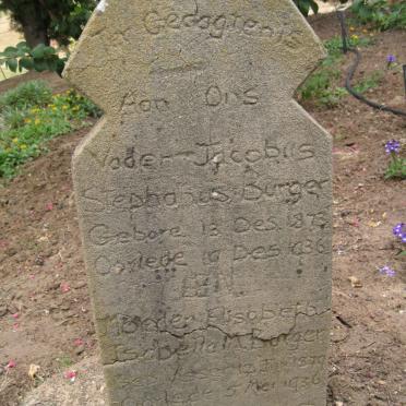 BURGER Jacobus Stephanus 1873-1936 &amp; Elisabeth Isabella M. VISSER 1879-1936