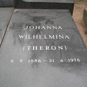 HANEKOM Johanna Wilhelmina nee THERON 1886-1978
