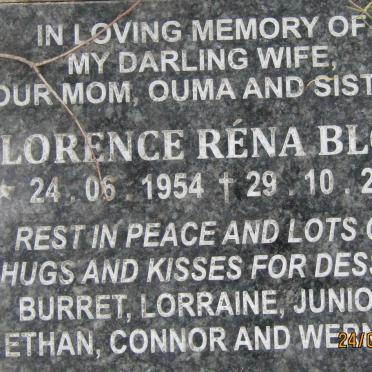 BLOM Florence Rena 1954-2019