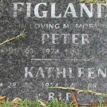 FIGLAND Peter 1924-2012 &amp; Kathleen 1924-2005