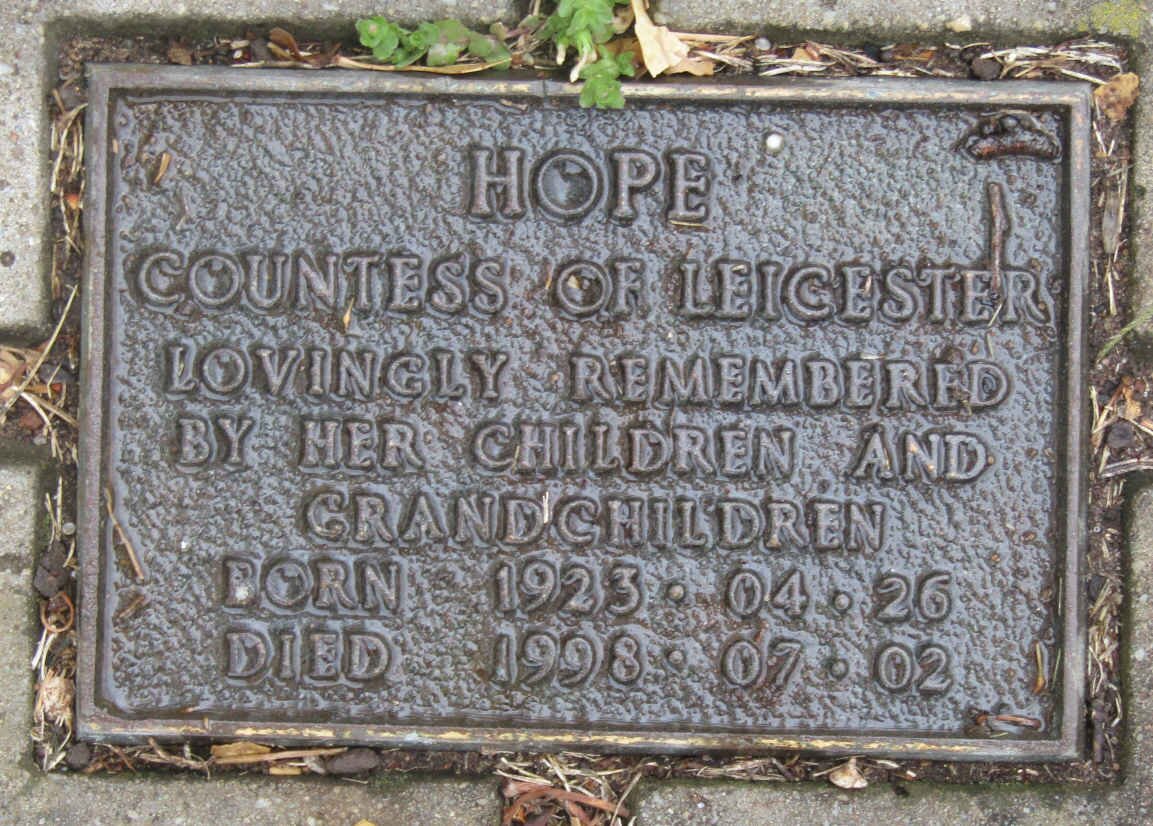 HOPE Countess of Leicester 1923-1998