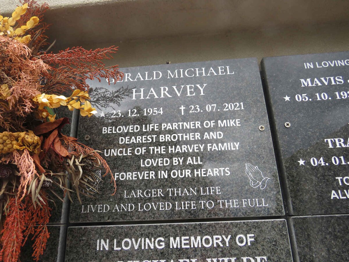 HARVEY Gerald Michael 1954-2021